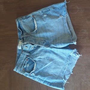 90s baggy low rise curve love shorts